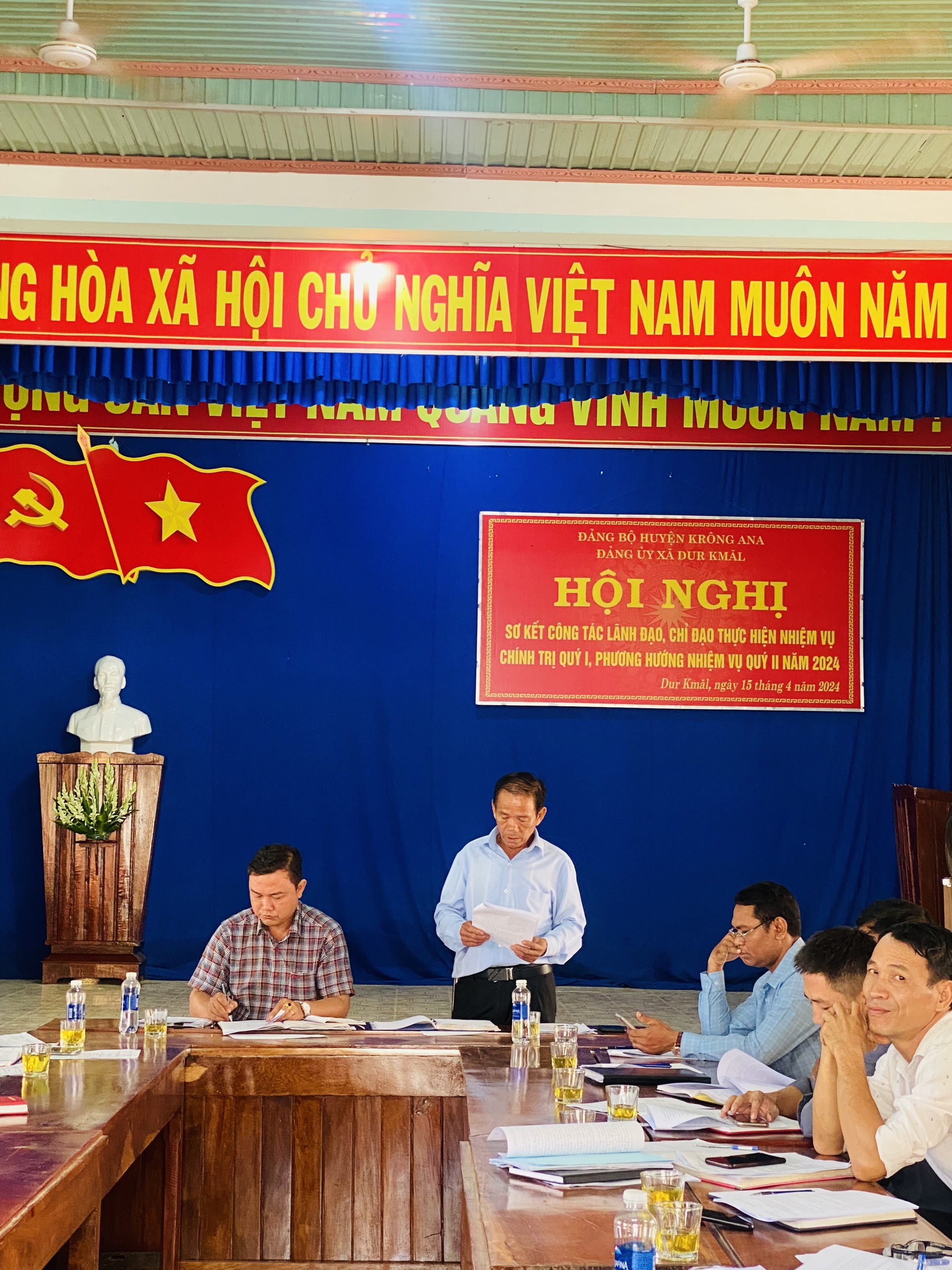 Đảng ủy xã Dur Kmăl tổ chức Hội nghị sơ kết công tác Đảng quý I và Phương hướng, nhiệm vụ trọng tâm quý II năm 2024